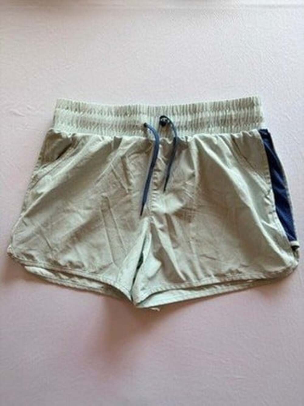 Reebok Shorts Womens XL Green Colorblock Drawstring Elastic Waist